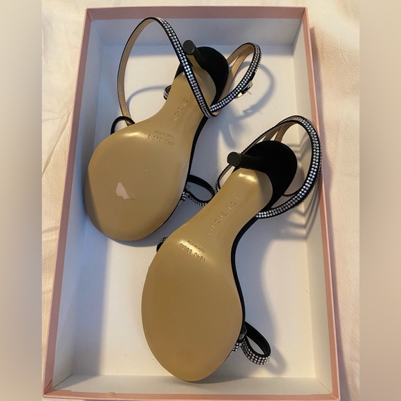 BNWB Mach & Mach 95 mm black French bow sandal - Picture 6 of 8